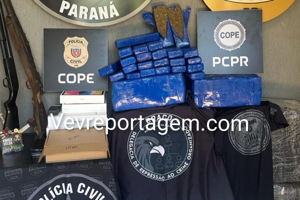 Polícia Civil realiza operação e desmantela esquema de tráfico de drogas e armas entre Paraná e Paraíba