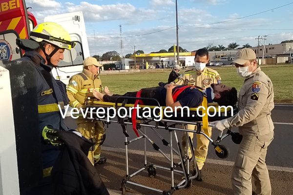 Motociclista fica ferido após cair na BR-277 em Foz do Iguaçu