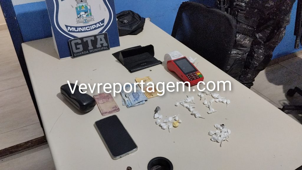GTA da Guarda Municipal prende indivíduo com drogas e maquininha usada no tráfico em Foz do Iguaçu