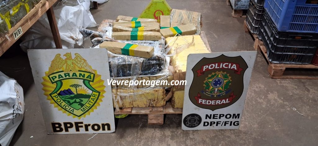 BPFRON e Polícia Federal apreendem 141,5 kg de maconha em Foz do Iguaçu