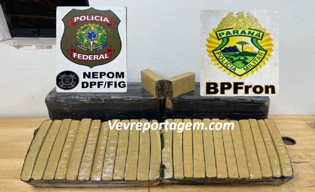 PF e PM apreendem mais de 57 quilos de maconha às margens do Rio Paraná em Foz do Iguaçu