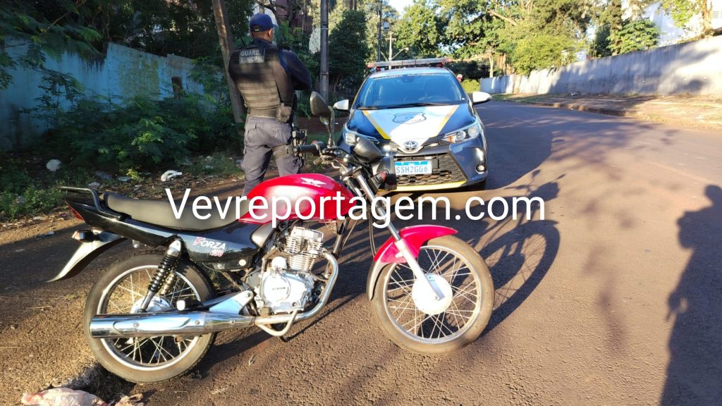 Guarda Municipal recupera motocicleta furtada no Centro de Foz do Iguaçu