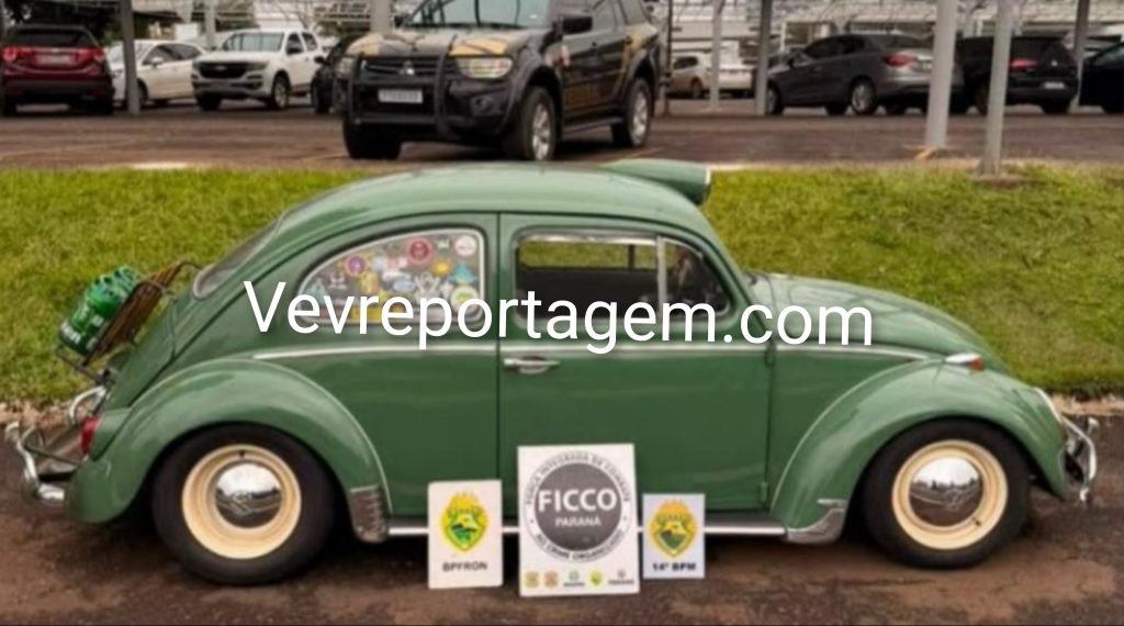 Fusca é devolvido após apreensão em oficina no Jardim Canadá