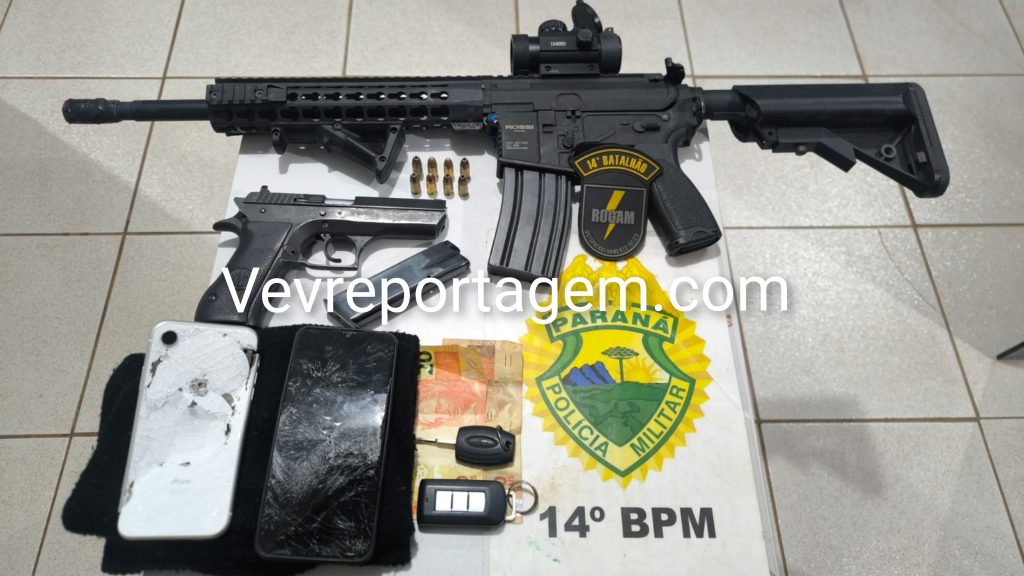 ROCAM recupera veículo roubado após perseguição na BR-277 e prende três indivíduos
