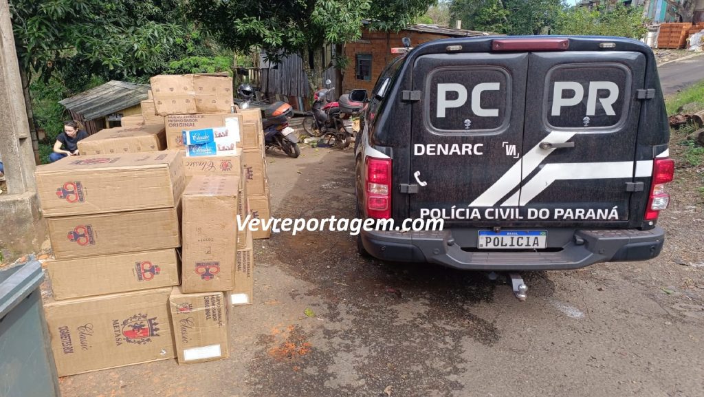Denúncia de tráfico de drogas leva DENARC a apreender 50 caixas de cigarros contrabandeados em Foz do Iguaçu
