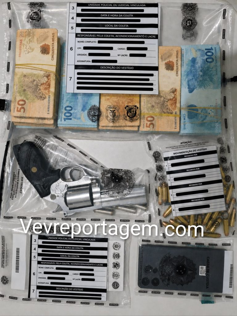 Operação da Polícia Civil mira investigados por homicídio de engenheiro e apreende R$ 60 mil, arma e munições