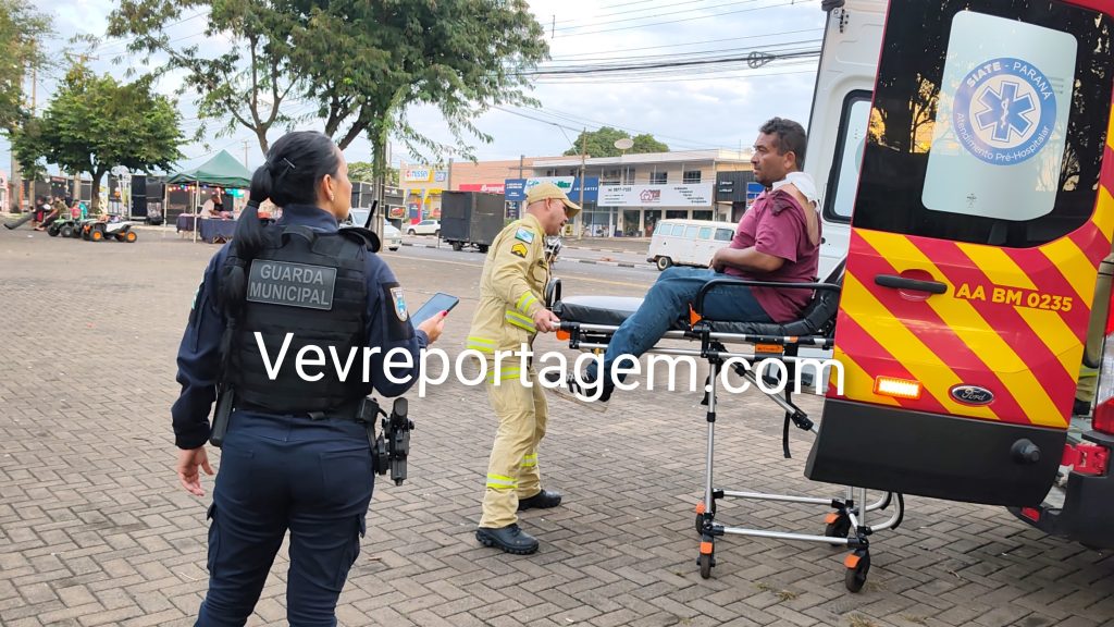 Homem é esfaqueado nas costas na Praça da Bíblia,e autor é preso pela Guarda Municipal