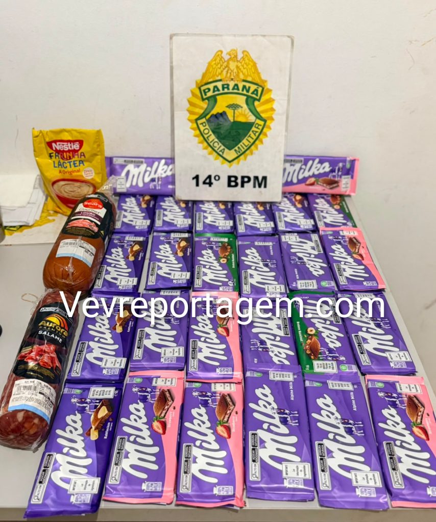 Indivíduo é preso pela Polícia Militar após furtar cerca de R$ 750 em mercadorias de mercado às margens da BR-277